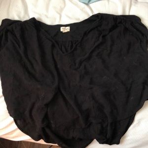 soft black loose top